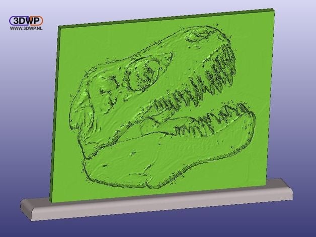 T-Rex Skull Lithophane With Stand