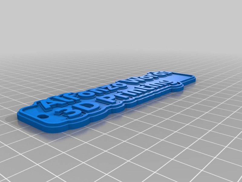 Alfonzo Words 3D Printing Keychain