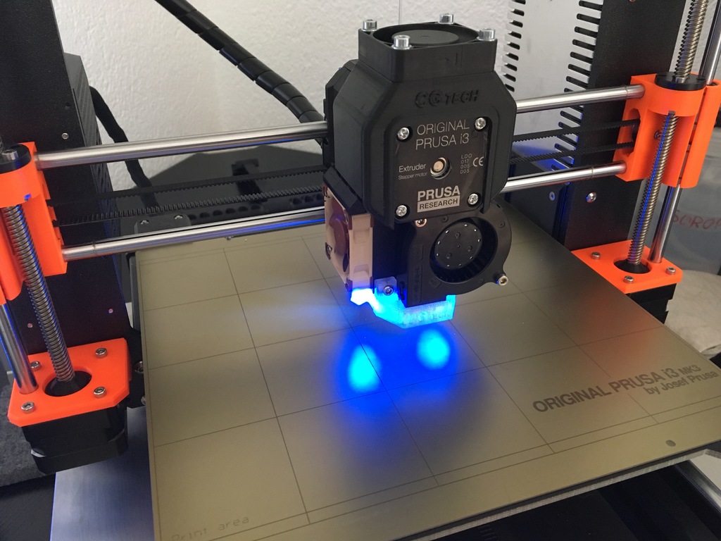 Prusa i3 MK3 LED Airduct for printing Fan