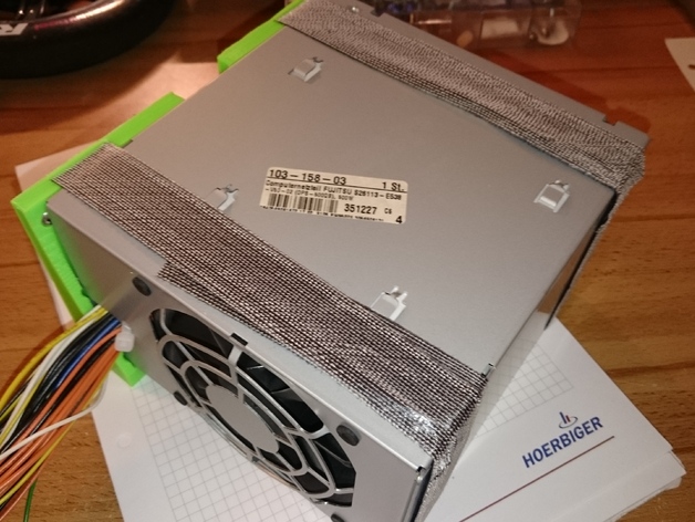ATX power supply Velcro mounting (underdesk)