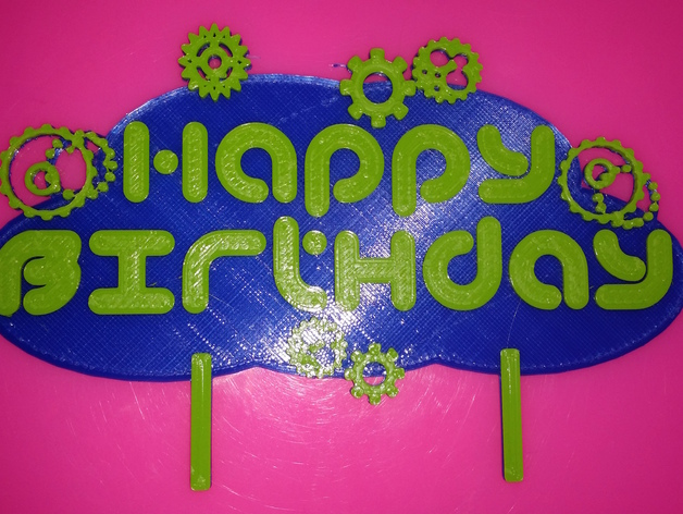 Steampunk Birthday cake topper