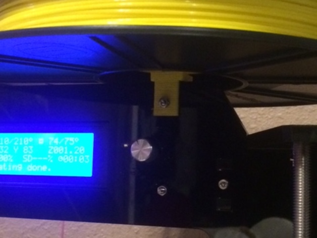 Simple Prusa i3 Filament Spool Holder. (Makerbot 2kg spools)