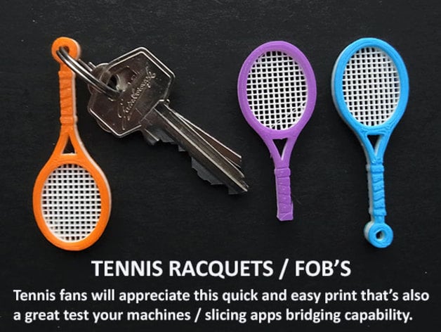 Tennis Racquet Key FOB