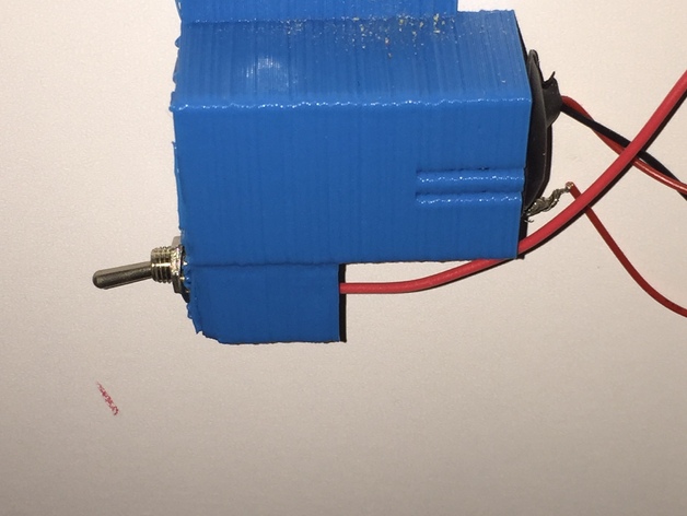 9v battery holder with a DPDT toggle switch and mounting holes