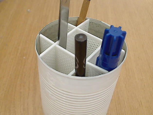 tin-can pencil holder