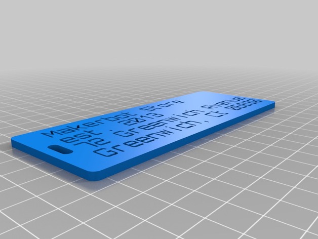 Makerbot Store Luggage Tag