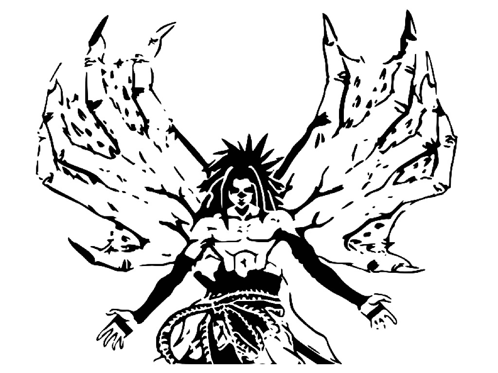 Sasuke Uchiha stencil