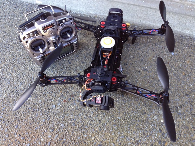 AntiVibration mounting system for larger quadcopters