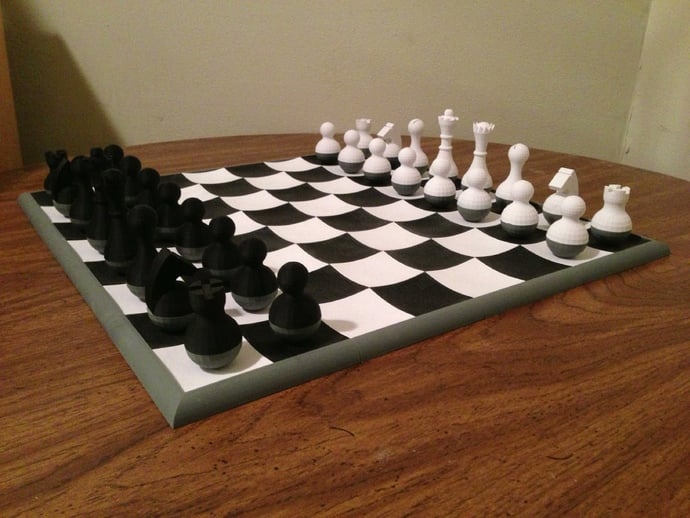 Wobbly Chess Set By Mikeyb - Thingiverse