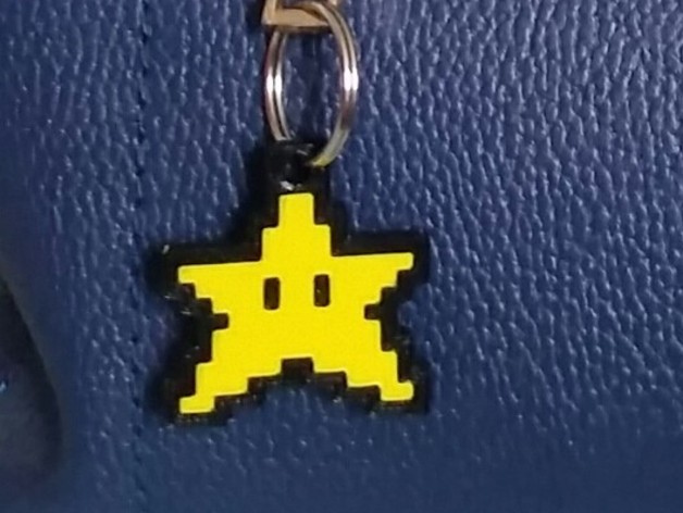 Star Keychain - Super Mario World - (Dual Extrusion)