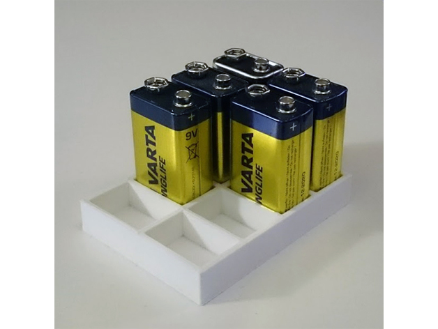 Simple 9V battery holder