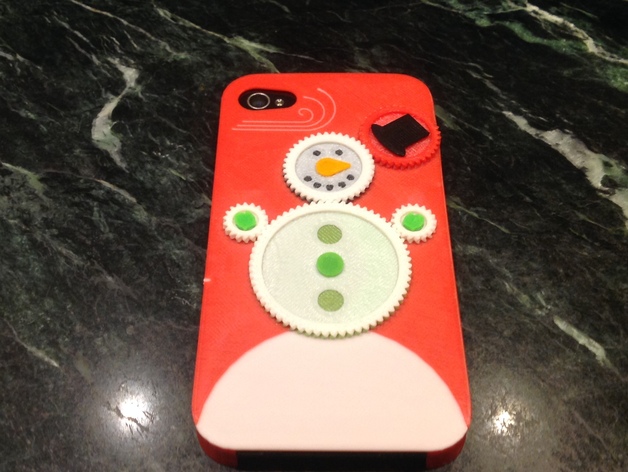 Iphone 4s Christmas Snowman Gear Case