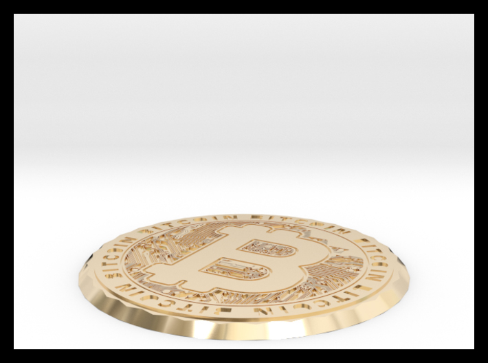 Bitcoin Coin & Coaster ( one sided )