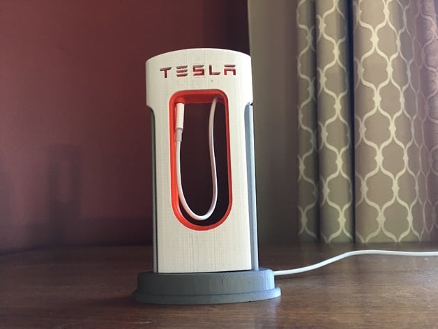 Tesla SuperCharger Phone Charger by RobPfis07 - Thingiverse