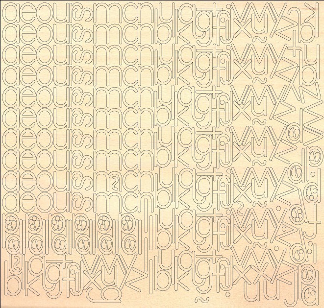 Movable alphabet medium print lower case montessori for laser cutting