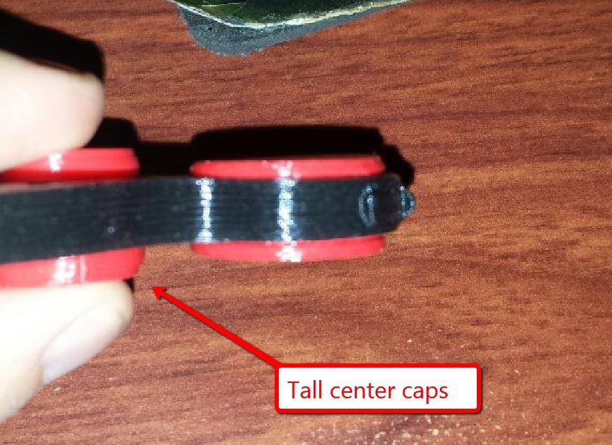 Tall center caps for spinner