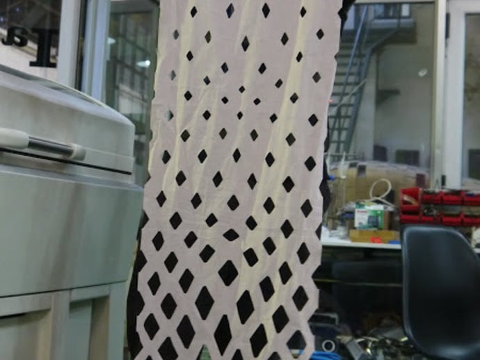 Parametric pattern for laser cutting on fabric