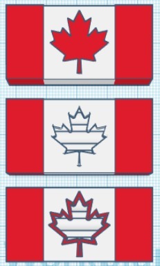 Canadian Flag - for glow stick / glow bracelet