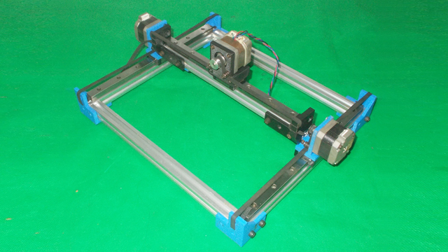043-Homemade Laser Robotic Drawing Plotter Draw Mill 3D Printer Arduino DIY X Y Axis Slide Linear Frame