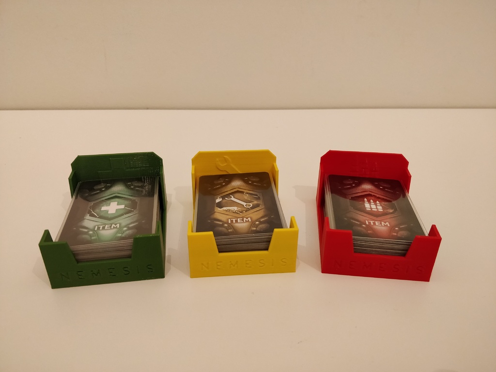 Item card holders for Nemesis Board Game