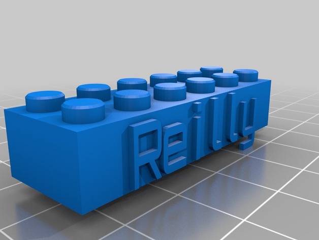 My Customized Lego Block Necklace/Keychain Reilly
