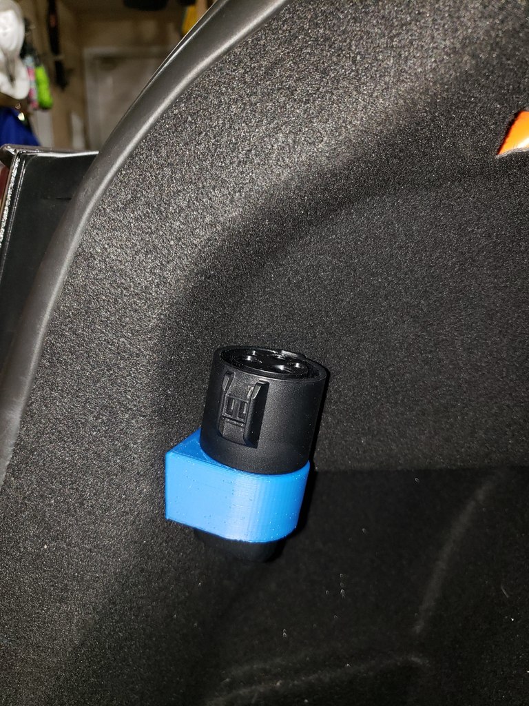 Tesla charger adapter holder for Model 3 trunk