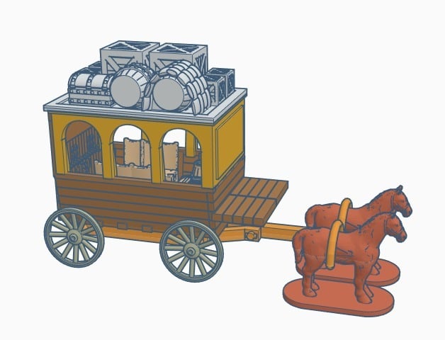 Horse-drawn Carriage for 28mm