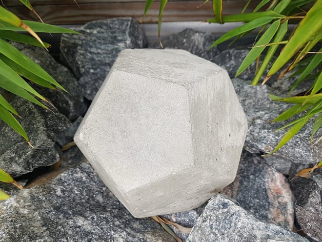Dodecahedron a concrete mold
