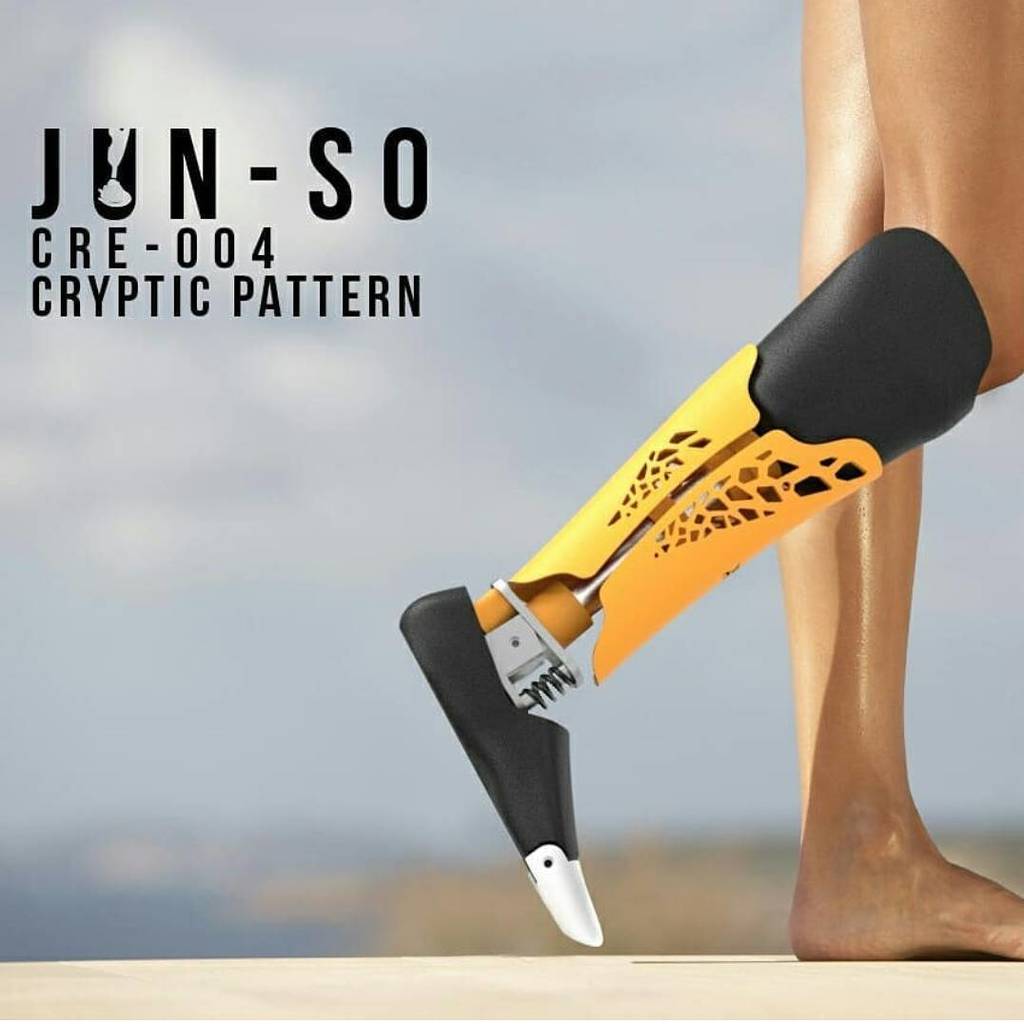 CRE-004 Cryptic Pattern Leg Prosthesis - iDIG (Integrated Digital Design Laboratory), Department of Industrial Design  ITS Indonesia