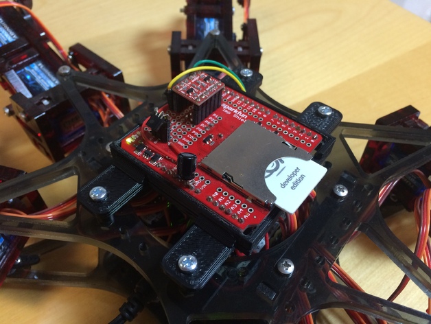 Mounting for Sparkfun's electric imp arduino shield on arcrobotics' Hexy