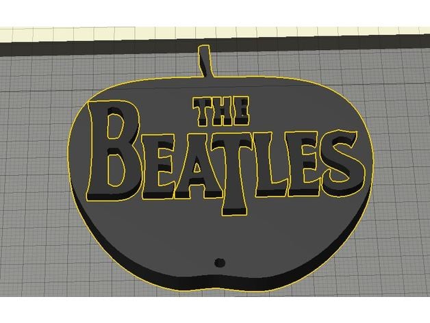 The Beatles Apple Logo Keychain