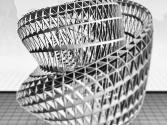 parametric | art :: mobius truss lampshade