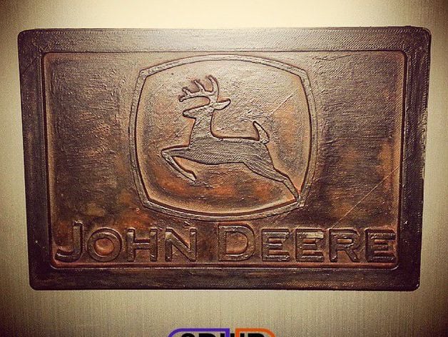 John Deere Logo Plaque Wall Hanger