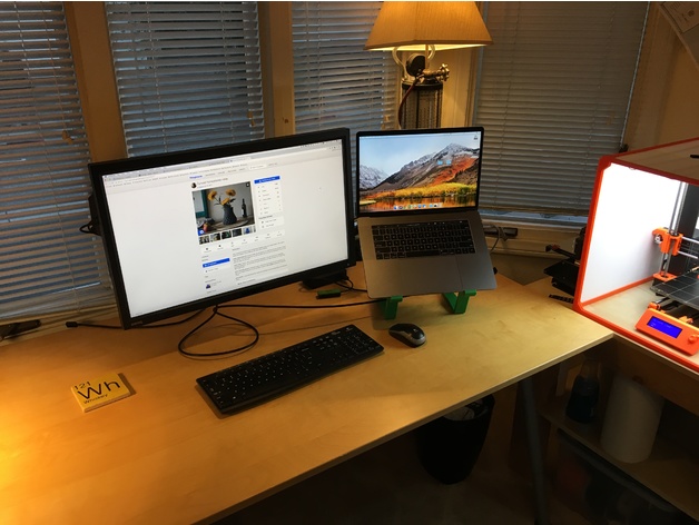 Tall Macbook Pro 16 17 18 Desk Stand By Alexwhittemore Thingiverse