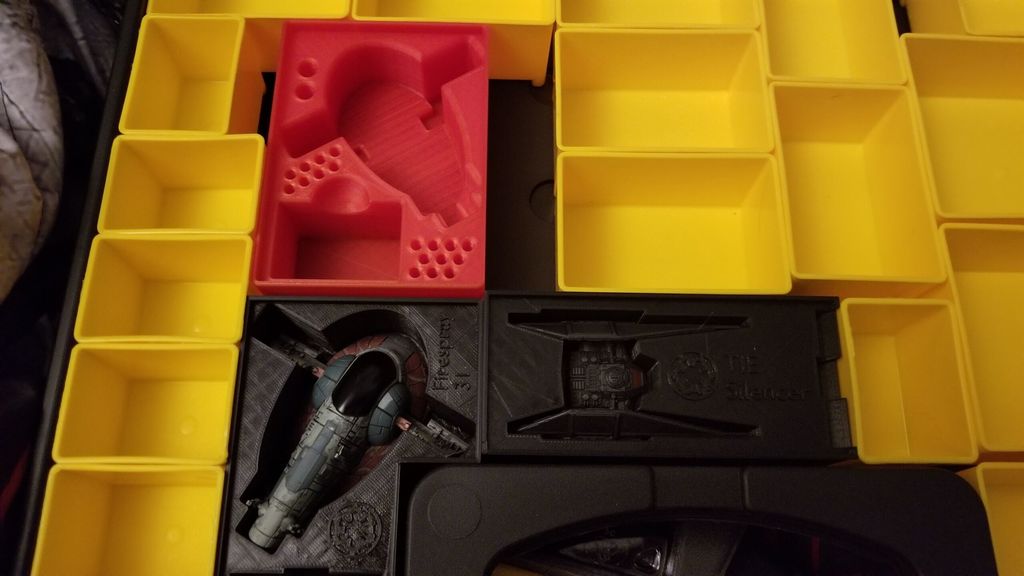 TIE Silencer Holder (X-Wing Miniatures) for Stanley organizer