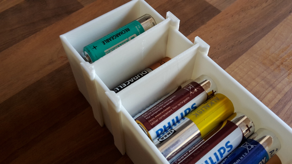 AA Battery Storage Box Divider