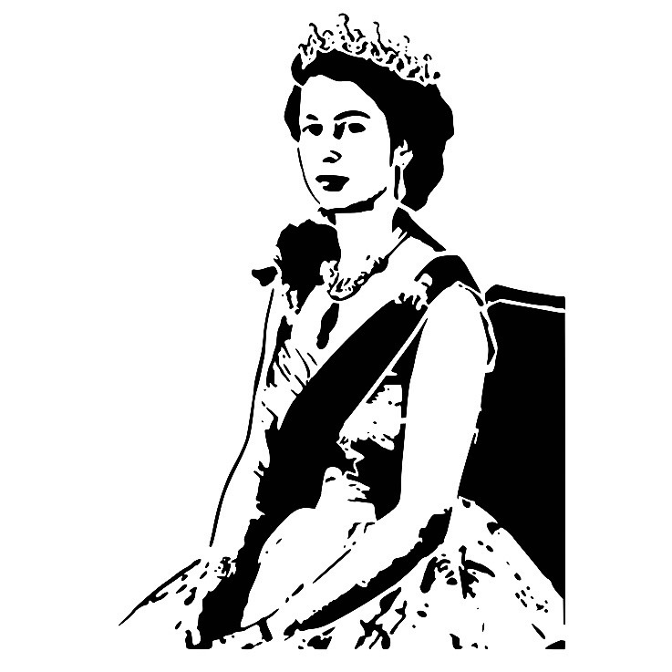 Queen Elizabeth stencil