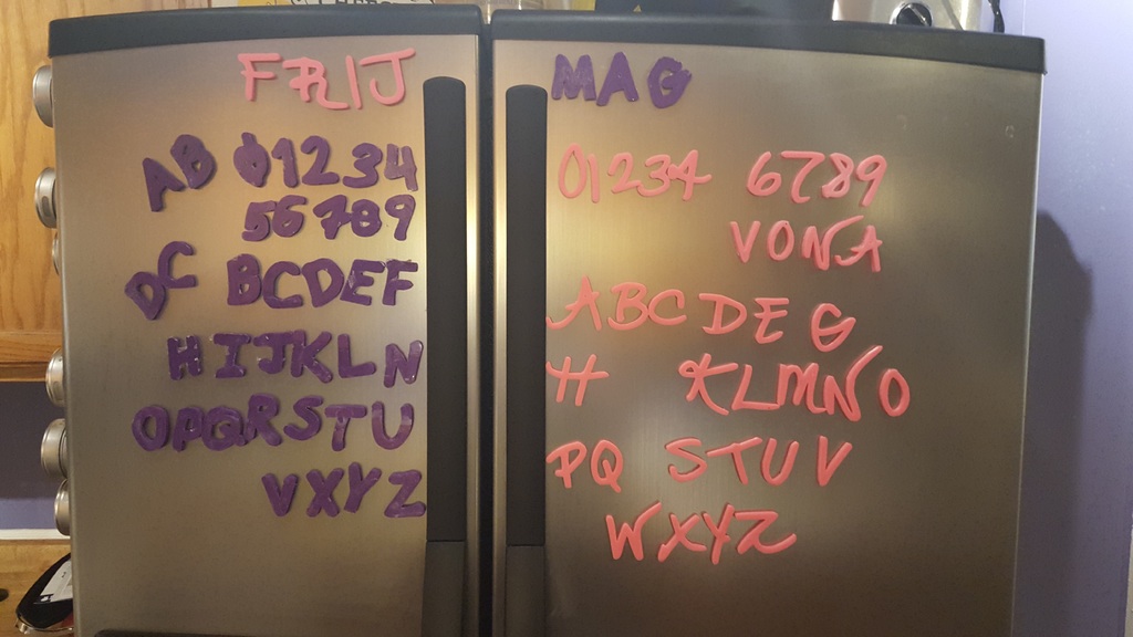 Frijmags - Custom alphanumeric refrigerator magnets using your handwriting.