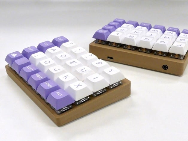 Let's Split Keyboard angled case