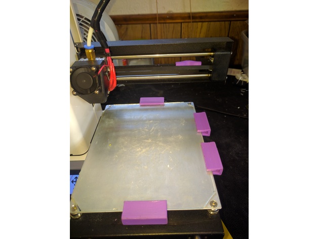 Bed Clamp remixed for Monoprice Select Mini and Thin Glass