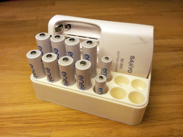 Sanyo Eneloop AA & AAA Rechargeable Batteries Bin