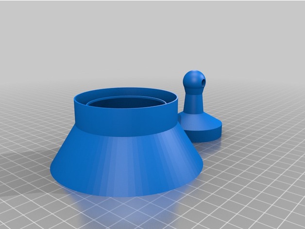 My Customized Parametric Mokka Pot Funnel & Tamper for 2 Cup Moka Pot