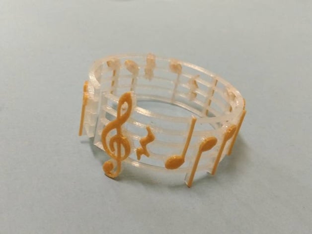 Sheet music bracelet