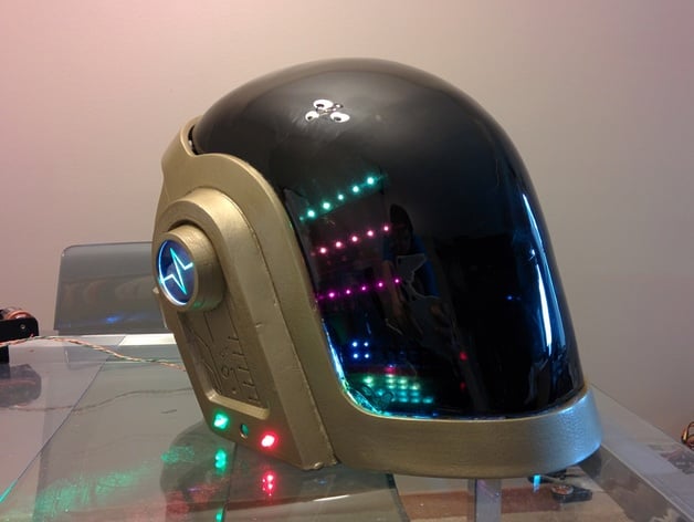 Daft Punk Guy Manuel 3D Printable Wearable Helmet