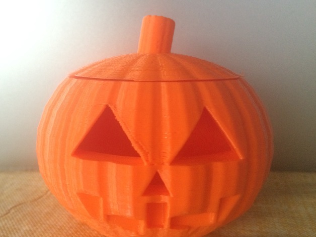 Customizable Jack O' Lantern with Removable Lid