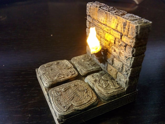 Image of OpenForge Stone Torch Wall