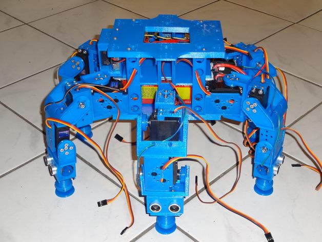 Hexapod "Gilbert300" : Arduino Mega 2560 based 3d printed 6 legs robot