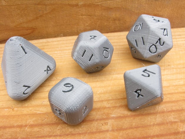 Rounded Platonic Dice