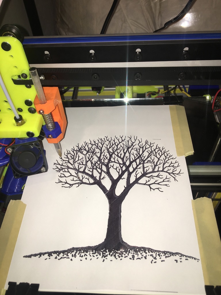 Tree Clipart to Test Pen Plotter on 3D Printer