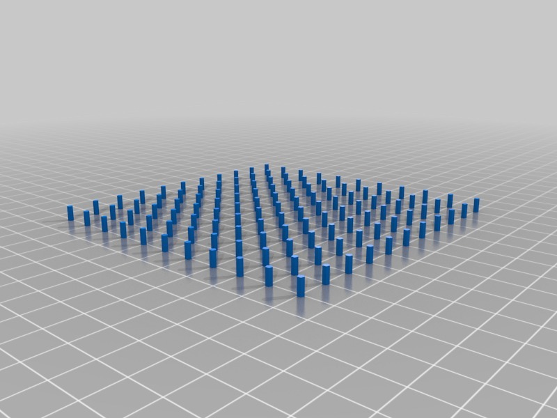 Customizable Square Array of Cylinders
